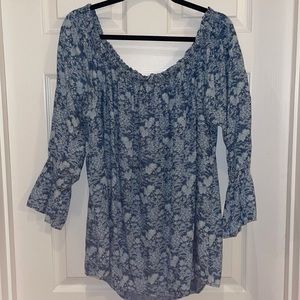 Laurie Felt Printed Tencel Lyocel Top
